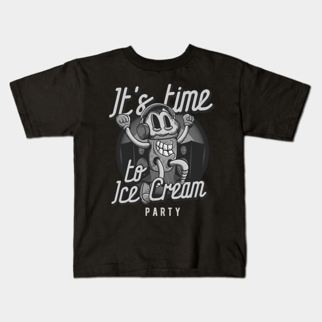 Ice cream Party Kids T-Shirt by CyberpunkTees